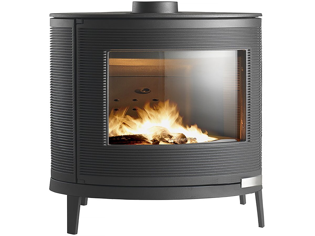 Poêle à bois en fonte "Kaori" - 75,4 x 40,4 x 74 cm - 9kW - Anthracite